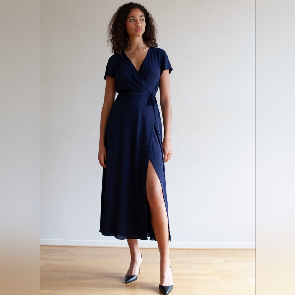 Aritzia Babaton Slit Wrap Dress